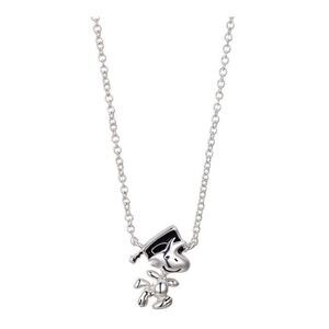 Unwritten Peanuts Silver Plated Woodstock Graduation Pendant Necklace 16"+2" New